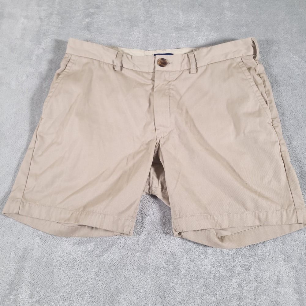 Wool & Prince Shorts Mens 33 Khaki 7in Inseam Merino Wool Blend Chino Casual